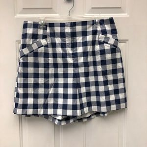 Lane Bryant Blue Checkered Shorts Size 18